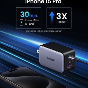 UGREEN Nexode 100W 3-Port Charger with Foldable Plug