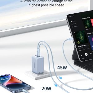UGREEN Nexode 65W USB C GaN Charger-3 Ports Wall Charger Bundle