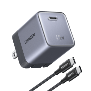 UGREEN Nexode Air USB-C Charger (65W. GaN. Foldable Plug)