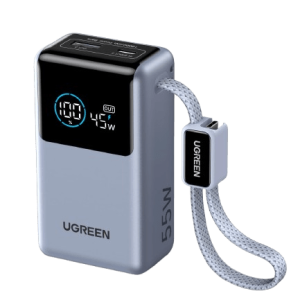 UGREEN Nexode Pro Power Bank 10000mAh 45W with Built-in Cable